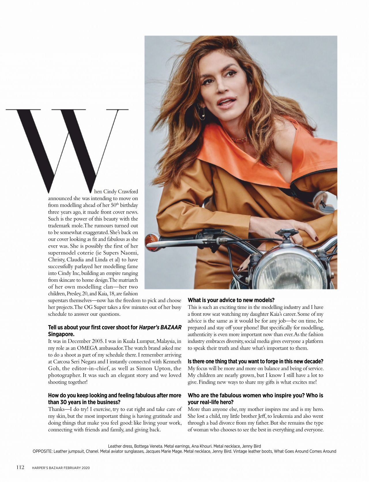 Cindy Crawford - Harper's Bazaar Singapore February 2020 Issue • CelebMafia