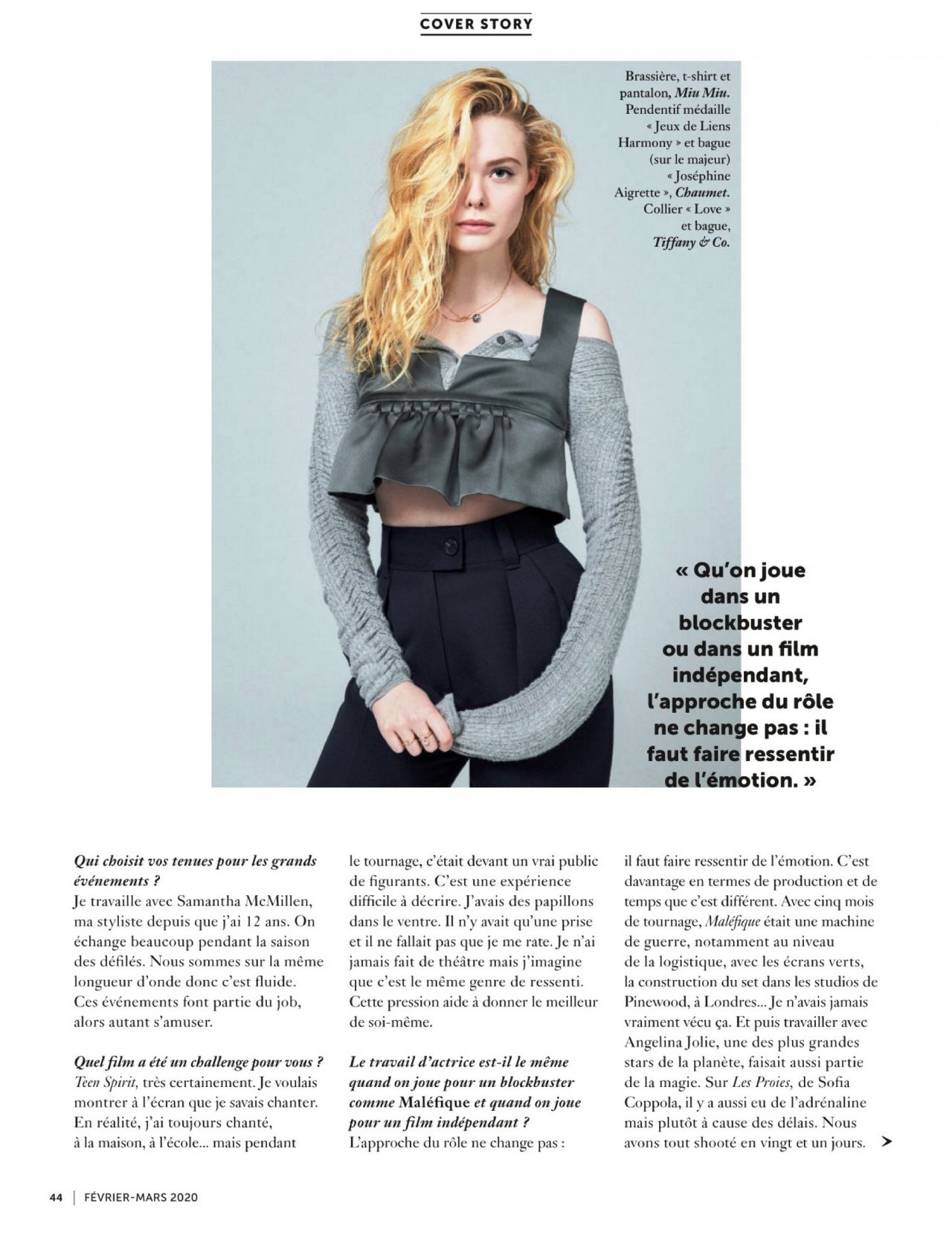 Elle Fanning - Glamour Paris March 2020 Issue • CelebMafia