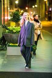 Elle Fanning Street Style - Out in Berlin 02/27/2020
