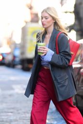 Elsa Hosk Street Style - Out in NYC 02/27/2020