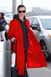 Emily Ratajkowski in Travel Outfit at JFK Airport in NY 02/18/2020