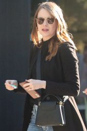 Emma Stone - Leaving a Restaurant in Los Angeles 02/26/2020