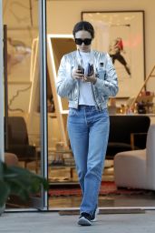 Emmy Rossum Street Style - Leaving Balayage by Nancy Braun in Beverly Hills 02/07/2020