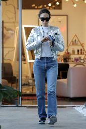 Emmy Rossum Street Style - Leaving Balayage by Nancy Braun in Beverly Hills 02/07/2020