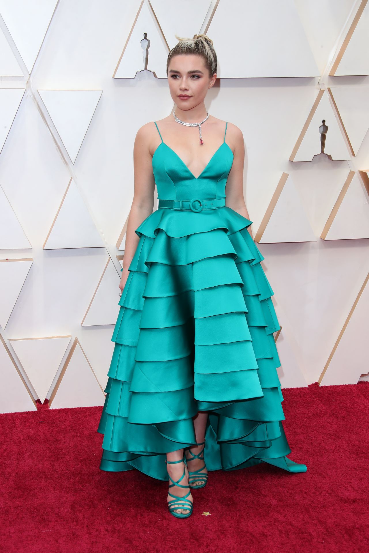 Florence Pugh Oscars 2020 Red Carpet Celebmafia - Gambaran