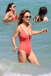 Giada De Laurentiis in a Red Swimsuit 02/20/2020