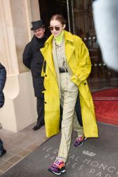 Gigi Hadid - Leaving Her Hotel in Paris 02/24/2020