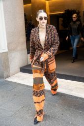 Gigi Hadid Style - Leaving Her Hotel in Milan 02/23/2020