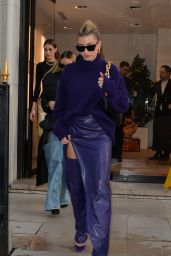 Hailey Rhode Bieber is Stylish - Leaving the Balenciaga Store in Paris 02/26/2020