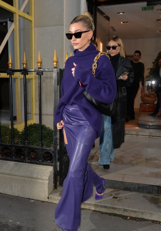 Hailey Rhode Bieber is Stylish - Leaving the Balenciaga Store in Paris 02/26/2020