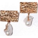 Hellenium Gold Plated Pearl Earrings