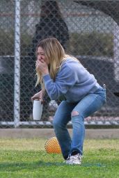 Hilary Duff - Watching Football Game in LA 02/22/2020