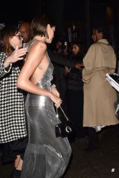 Kaia Gerber in a Silvery Dress - NYC 02/06/2020