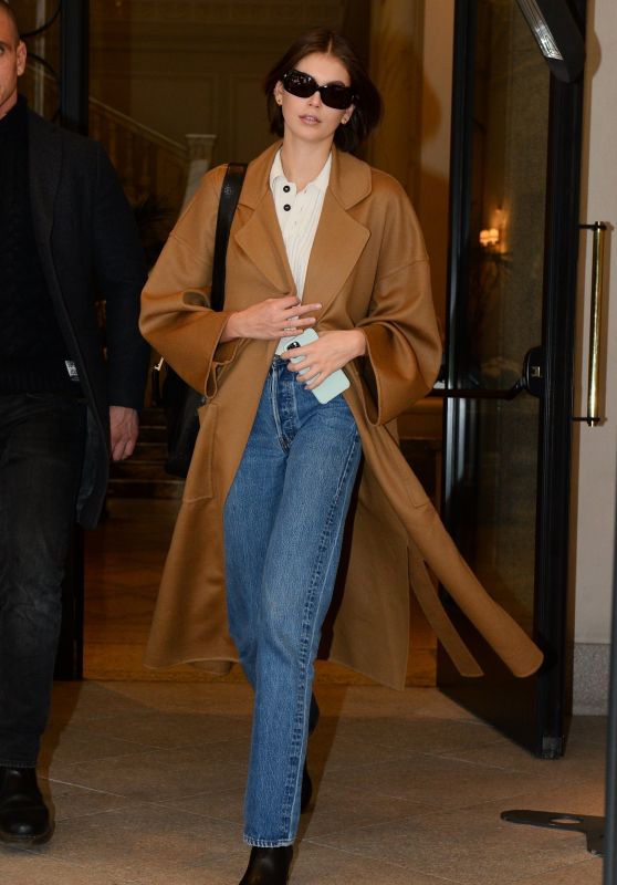 Kaia Gerber in Travel Outfit - Milan Airport 02/23/2020