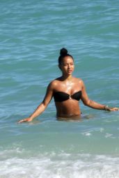 Karrueche Tran in a Bikini on the Beach in Miami 02/03/2020