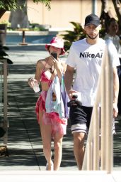 Kendall Jenner in a Bikini - Poolside in Miami 02/03/2020