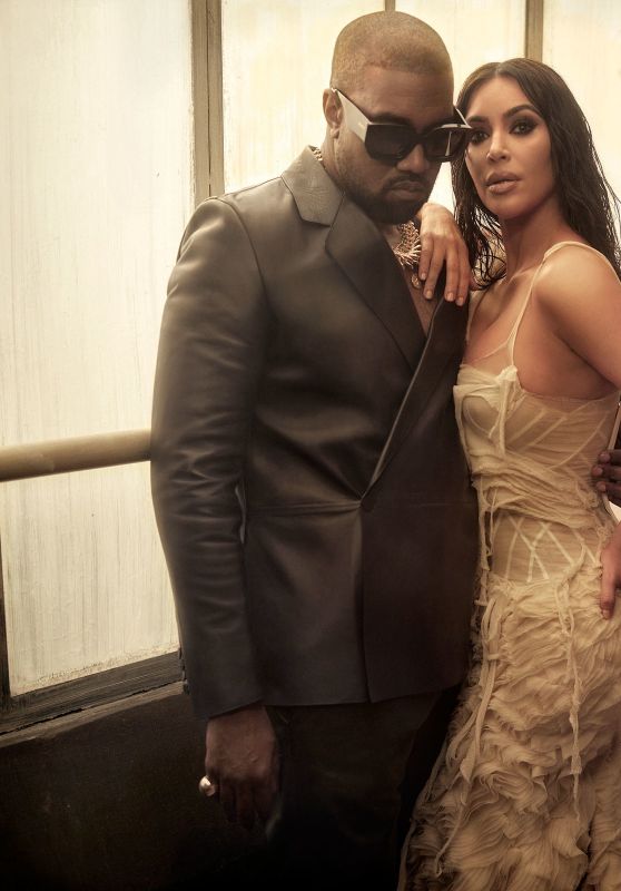 Kim Kardashian and Kanye West - Oscar 2020 Portrait