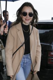 Lily Collins - Leaving Her Hotel in Paris 02/26/2020