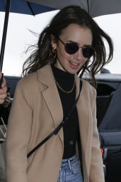 Lily Collins - Leaving Her Hotel in Paris 02/26/2020