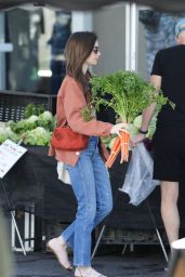 Lily Collins - Shopping at the Farmers Market in LA 02/02/2020