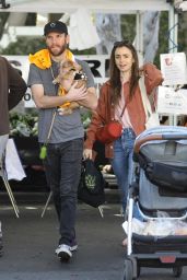 Lily Collins - Shopping at the Farmers Market in LA 02/02/2020
