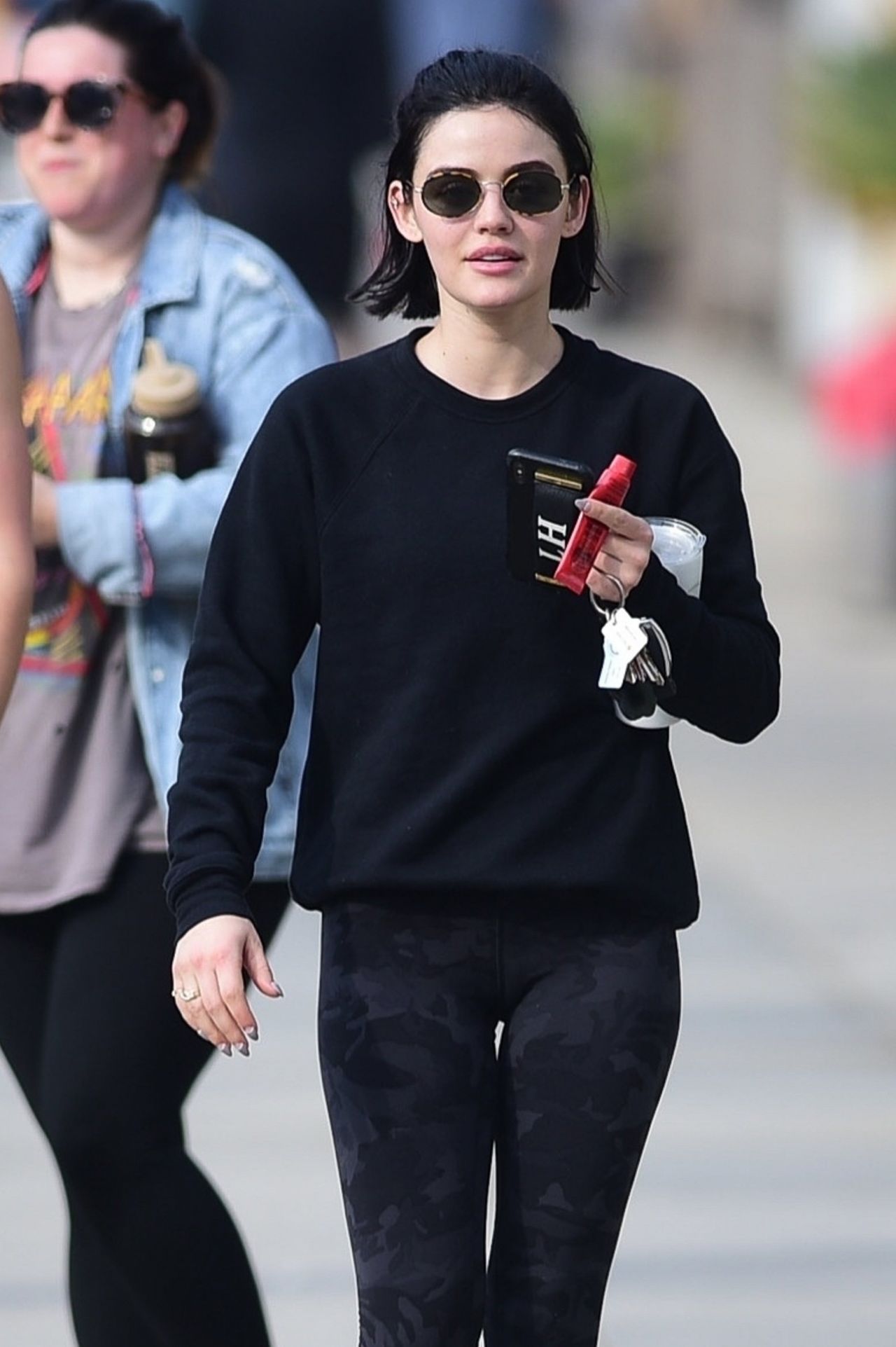 Lucy Hale in Tights - Out in Los Angeles 02/18/2020 • CelebMafia