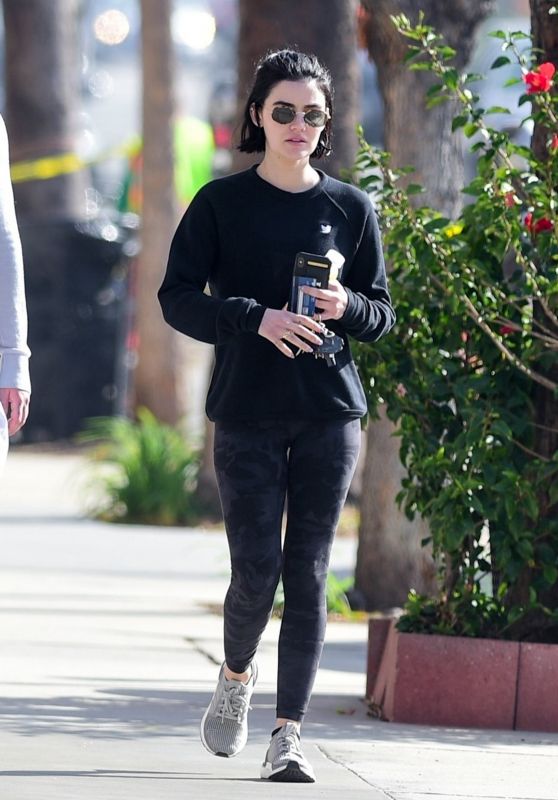 Lucy Hale in Tights - Out in Los Angeles 02/18/2020 • CelebMafia