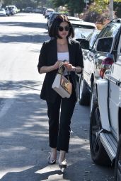 Lucy Hale Street Fashion - Aroma cafe in Studio City 02/24/2020