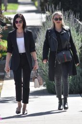Lucy Hale Street Fashion - Aroma cafe in Studio City 02/24/2020