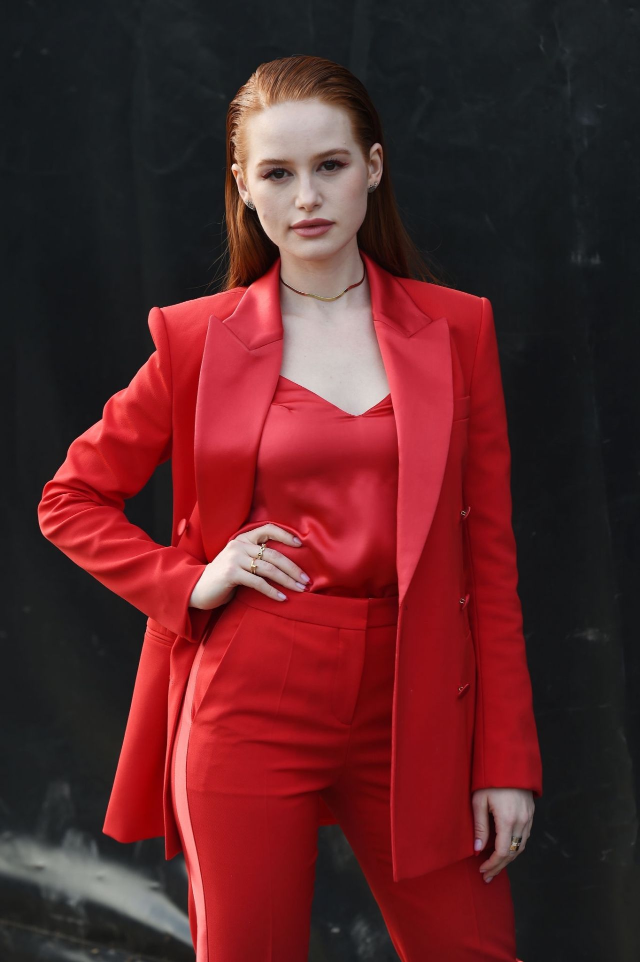 Madelaine Petsch - Arriving at the Boss Fashion Show in Milan 02/23