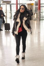 Nicole Scherzinger in Travel Outfit - Heathrow Airport in London 02/03/2020