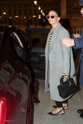 Nina Dobrev in a Wool Coat - Leaving the Ritz Hotel in Paris 02/25/2020