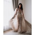 Paolo Sebastian Tulle Embroidered Gown