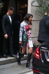Priyanka Chopra and Nick Jonas - Outside Paper Moon Restaurant in Milan 02/15/2020