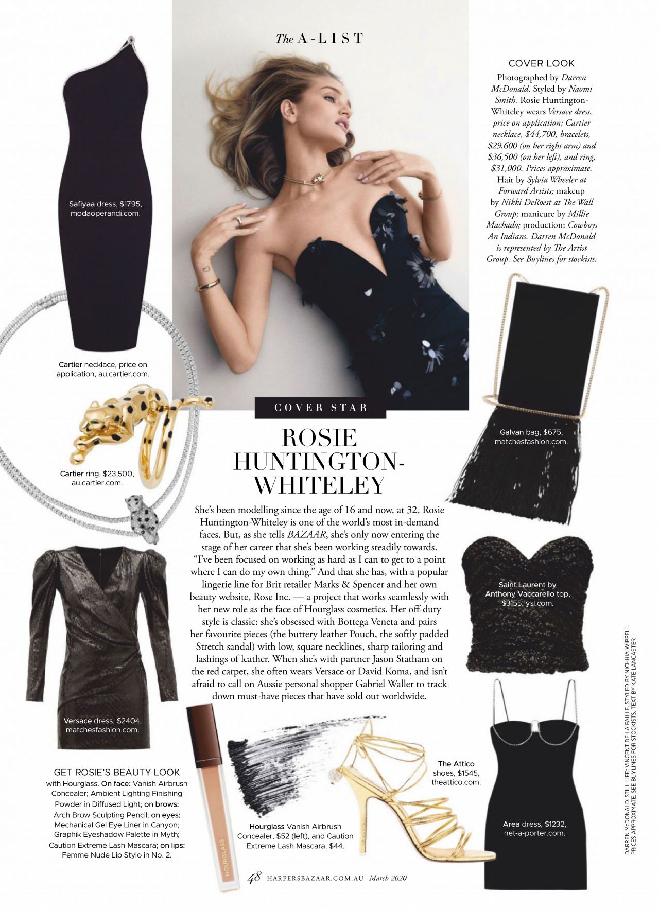 Rosie Huntington-Whiteley - Harper's Bazaar Australia March 2020 Issue ...