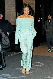 Shay Mitchell in Tiffany Blue Dress 02/19/2020