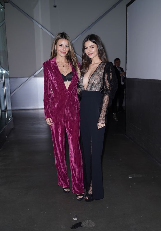 Victoria Justice and Madison Reed – Backstage at the Pamela Roland Fashion Show in NYC 02/07/2020