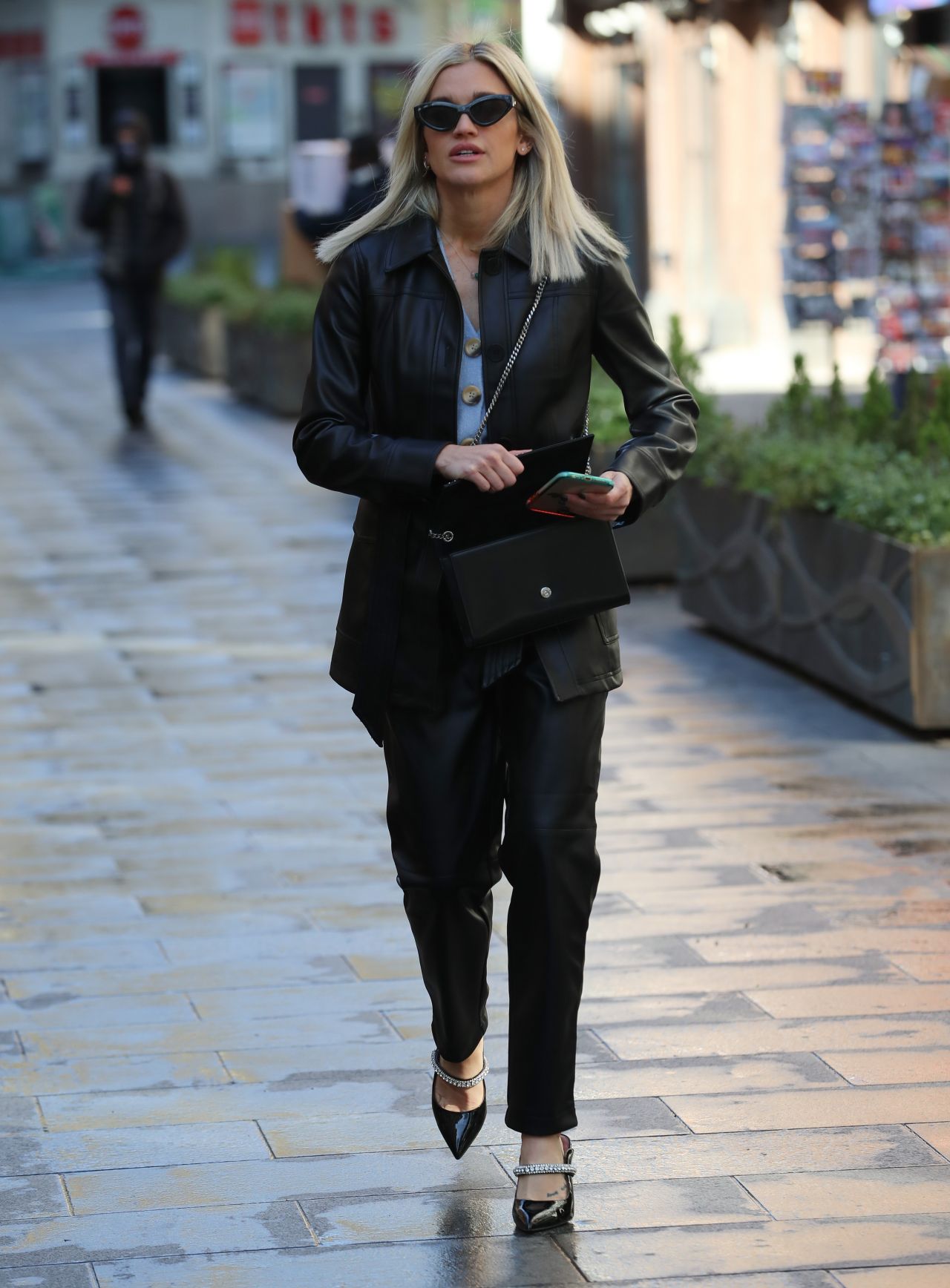 Ashley Roberts Street Style - Arrive at Global Radio in London 03/24 ...