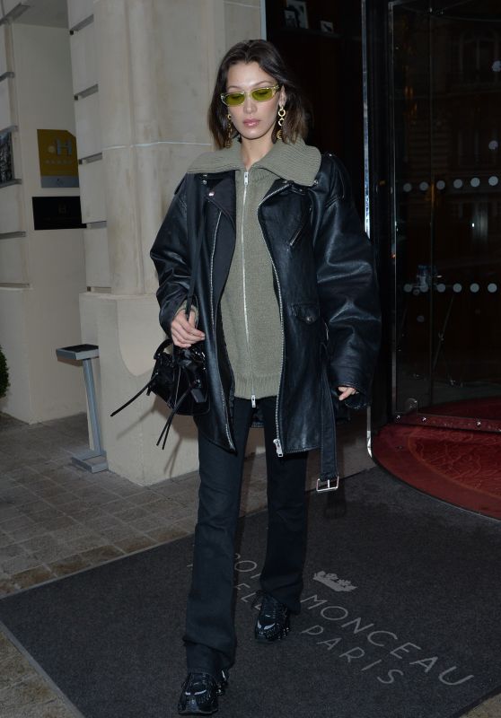 Bella Hadid - Leaving Her Hotel in Paris 03/02/2020 • CelebMafia