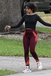 Camila Cabello in Leggings and Tight Top - Miami 03/26/2020