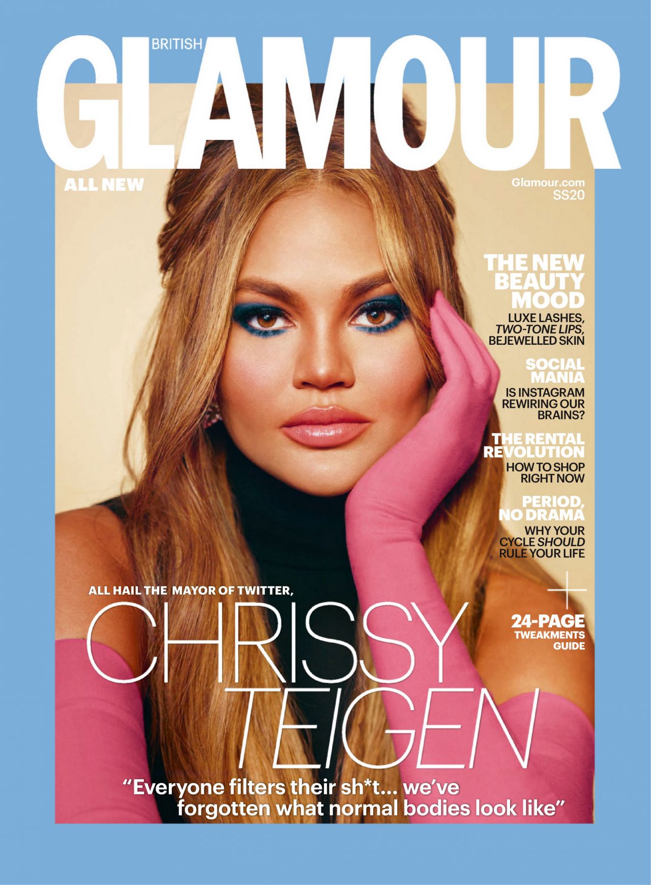 Chrissy Teigen - Glamour Magazine UK March 2020 Issue ...
