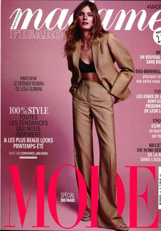 Constance Jablonski - Madame Figaro 02/28/2020 Cover