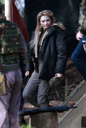 Eleanor Tomlinson - Filming Scenes for "Intergalactic" in Cheshire 03/15/2020