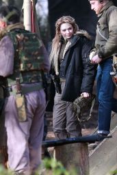 Eleanor Tomlinson - Filming Scenes for "Intergalactic" in Cheshire 03/15/2020