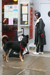 Emily Ratajkowski - Takes Her Dog for a Walk in NYC 03/03/2020