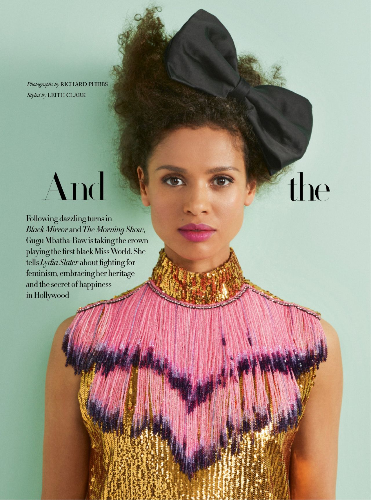 Gugu Mbatha-Raw - Harper's Bazaar Magazine UK April 2020 Issue • CelebMafia