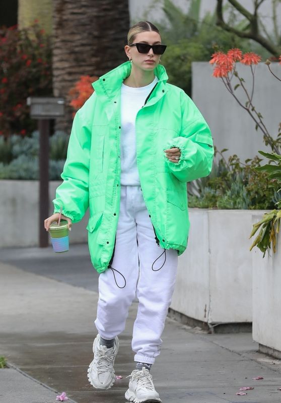 Hailey Bieber Street Style - Cha Cha Matcha in Los Angeles 03/10/2020