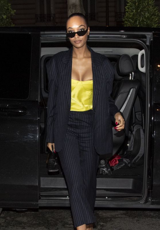 Jourdan Dunn is Looking All Stylish - Leaving the Royal Monceau Hotel in Paris 02/29/2020