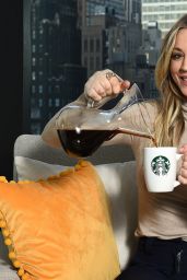 Kaley Cuoco - Starbucks "Shine from the Start" Spring Campaign in NYC