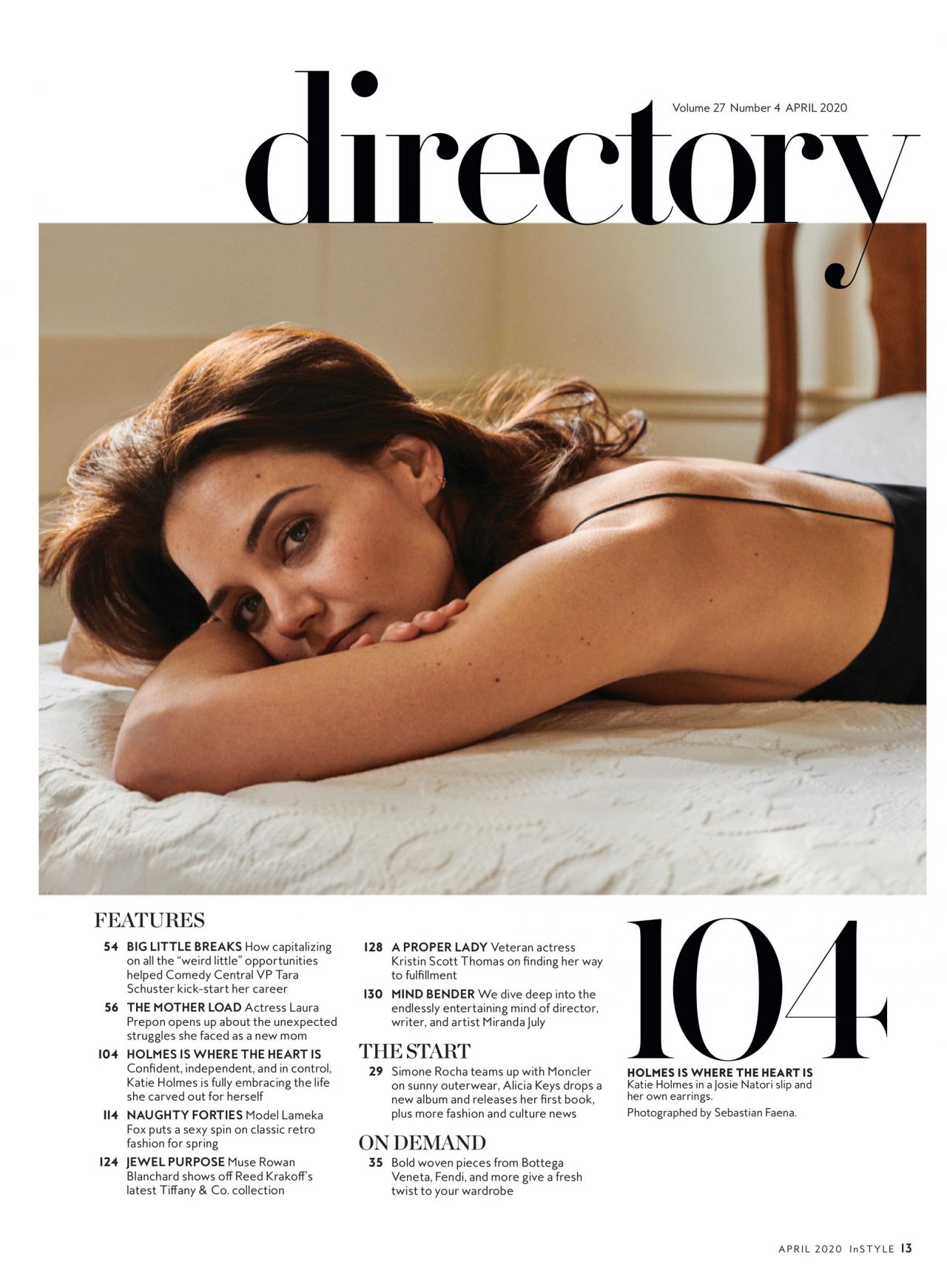 Katie Holmes Instyle Magazine April 2020 Issue • Celebmafia 